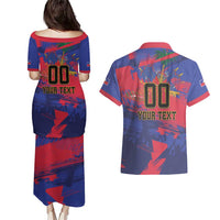Custom Ekip Foutbol Ayiti 2026 Couples Matching Puletasi and Hawaiian Shirt Haiti Grenadye Alaso - Wonder Print Shop