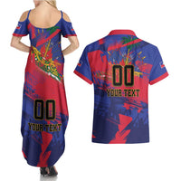 Custom Ekip Foutbol Ayiti 2026 Couples Matching Summer Maxi Dress and Hawaiian Shirt Haiti Grenadye Alaso - Wonder Print Shop