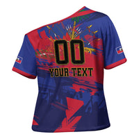 Custom Ekip Foutbol Ayiti 2026 Cross Shoulder Shirt Haiti Grenadye Alaso - Wonder Print Shop