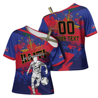 Custom Ekip Foutbol Ayiti 2026 Cross Shoulder Shirt Haiti Grenadye Alaso - Wonder Print Shop