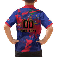 Custom Ekip Foutbol Ayiti 2026 Family Matching Long Sleeve Bodycon Dress and Hawaiian Shirt Haiti Grenadye Alaso - Wonder Print Shop