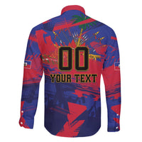 Custom Ekip Foutbol Ayiti 2026 Family Matching Long Sleeve Bodycon Dress and Hawaiian Shirt Haiti Grenadye Alaso - Wonder Print Shop