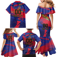 Custom Ekip Foutbol Ayiti 2026 Family Matching Mermaid Dress and Hawaiian Shirt Haiti Grenadye Alaso - Wonder Print Shop