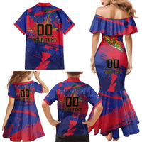 Custom Ekip Foutbol Ayiti 2026 Family Matching Mermaid Dress and Hawaiian Shirt Haiti Grenadye Alaso - Wonder Print Shop