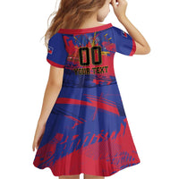 Custom Ekip Foutbol Ayiti 2026 Family Matching Off The Shoulder Long Sleeve Dress and Hawaiian Shirt Haiti Grenadye Alaso - Wonder Print Shop