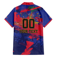 Custom Ekip Foutbol Ayiti 2026 Family Matching Off Shoulder Short Dress and Hawaiian Shirt Haiti Grenadye Alaso - Wonder Print Shop
