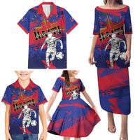Custom Ekip Foutbol Ayiti 2026 Family Matching Puletasi and Hawaiian Shirt Haiti Grenadye Alaso - Wonder Print Shop