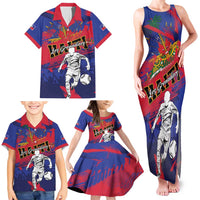 Custom Ekip Foutbol Ayiti 2026 Family Matching Tank Maxi Dress and Hawaiian Shirt Haiti Grenadye Alaso - Wonder Print Shop