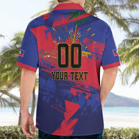 Custom Ekip Foutbol Ayiti 2026 Hawaiian Shirt Haiti Grenadye Alaso - Wonder Print Shop