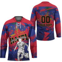 Custom Ekip Foutbol Ayiti 2026 Hockey Jersey Haiti Grenadye Alaso - Wonder Print Shop