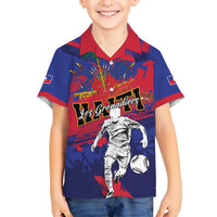 Custom Ekip Foutbol Ayiti 2026 Kid Hawaiian Shirt Haiti Grenadye Alaso - Wonder Print Shop