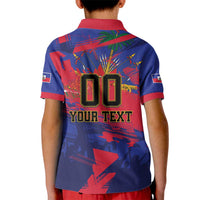 Custom Ekip Foutbol Ayiti 2026 Kid Polo Shirt Haiti Grenadye Alaso - Wonder Print Shop