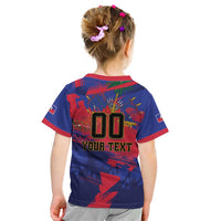 Custom Ekip Foutbol Ayiti 2026 Kid T Shirt Haiti Grenadye Alaso - Wonder Print Shop
