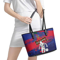 Ekip Foutbol Ayiti 2026 Leather Tote Bag Haiti Grenadye Alaso - Wonder Print Shop