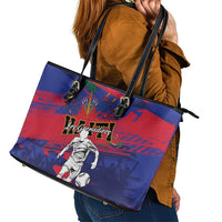 Ekip Foutbol Ayiti 2026 Leather Tote Bag Haiti Grenadye Alaso - Wonder Print Shop