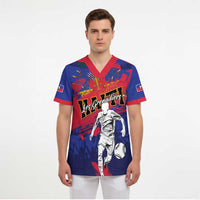 Custom Ekip Foutbol Ayiti 2026 Scrub Top Haiti Grenadye Alaso - Wonder Print Shop