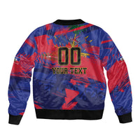 Custom Ekip Foutbol Ayiti 2026 Sleeve Zip Bomber Jacket Haiti Grenadye Alaso - Wonder Print Shop