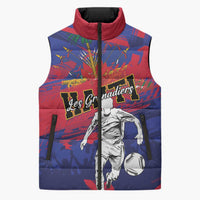 Custom Ekip Foutbol Ayiti 2026 Sleeveless Puffer Jacket Haiti Grenadye Alaso - Wonder Print Shop