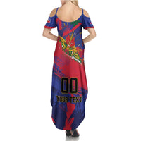 Custom Ekip Foutbol Ayiti 2026 Summer Maxi Dress Haiti Grenadye Alaso - Wonder Print Shop
