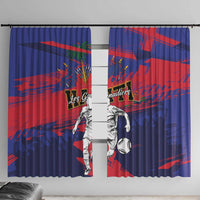 Ekip Foutbol Ayiti 2026 Window Curtain Haiti Grenadye Alaso - Wonder Print Shop