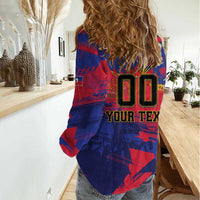 Custom Ekip Foutbol Ayiti 2026 Women Casual Shirt Haiti Grenadye Alaso - Wonder Print Shop