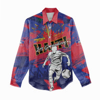 Custom Ekip Foutbol Ayiti 2026 Women Casual Shirt Haiti Grenadye Alaso - Wonder Print Shop