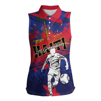 Custom Ekip Foutbol Ayiti 2026 Women Sleeveless Polo Shirt Haiti Grenadye Alaso - Wonder Print Shop