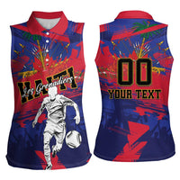Custom Ekip Foutbol Ayiti 2026 Women Sleeveless Polo Shirt Haiti Grenadye Alaso - Wonder Print Shop