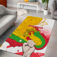 Myanmar Independence Day Area Rug Brahmadesh Kanote Pattern - Wonder Print Shop