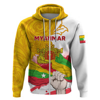 Myanmar Independence Day Hoodie Brahmadesh Kanote Pattern - Wonder Print Shop