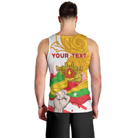 Myanmar Independence Day Men Tank Top Brahmadesh Kanote Pattern - Wonder Print Shop