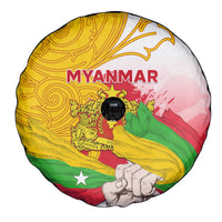 Myanmar Independence Day Spare Tire Cover Brahmadesh Kanote Pattern - Wonder Print Shop