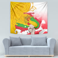 Myanmar Independence Day Tapestry Brahmadesh Kanote Pattern - Wonder Print Shop