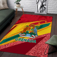 Grenada Independence Day Area Rug Gwenad Bougainvillea Sparkle Version - Wonder Print Shop