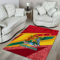 Grenada Independence Day Area Rug Gwenad Bougainvillea Sparkle Version - Wonder Print Shop