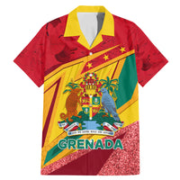 Grenada Independence Day Family Matching Mermaid Dress and Hawaiian Shirt Gwenad Bougainvillea Sparkle Version - Wonder Print Shop
