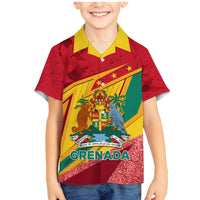 Grenada Independence Day Family Matching Mermaid Dress and Hawaiian Shirt Gwenad Bougainvillea Sparkle Version - Wonder Print Shop