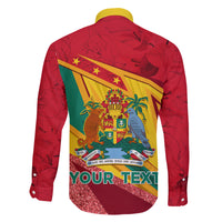 Grenada Independence Day Family Matching Summer Maxi Dress and Hawaiian Shirt Gwenad Bougainvillea Sparkle Version - Wonder Print Shop