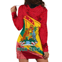 Grenada Independence Day Hoodie Dress Gwenad Bougainvillea Sparkle Version - Wonder Print Shop
