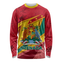Grenada Independence Day Long Sleeve Shirt Gwenad Bougainvillea Sparkle Version - Wonder Print Shop