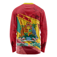 Grenada Independence Day Long Sleeve Shirt Gwenad Bougainvillea Sparkle Version - Wonder Print Shop