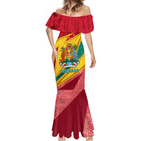 Grenada Independence Day Mermaid Dress Gwenad Bougainvillea Sparkle Version - Wonder Print Shop