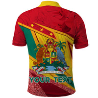Grenada Independence Day Polo Shirt Gwenad Bougainvillea Sparkle Version - Wonder Print Shop