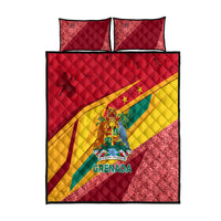 Grenada Independence Day Quilt Bed Set Gwenad Bougainvillea Sparkle Version - Wonder Print Shop