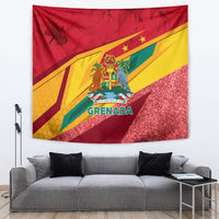 Grenada Independence Day Tapestry Gwenad Bougainvillea Sparkle Version - Wonder Print Shop