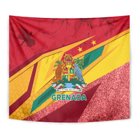 Grenada Independence Day Tapestry Gwenad Bougainvillea Sparkle Version - Wonder Print Shop