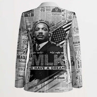 I Have A Dream MLK Blazer Newspaper Grunge Style - Wonder Print Shop