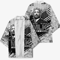 I Have A Dream MLK Kimono Newspaper Grunge Style - Wonder Print Shop