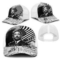 I Have A Dream MLK Mesh Trucker Cap Newspaper Grunge Style - Wonder Print Shop