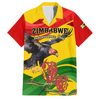 Zimbabwe Independence Day Hawaiian Shirt Chapungu Bird With Flame Lily - Wonder Print Shop